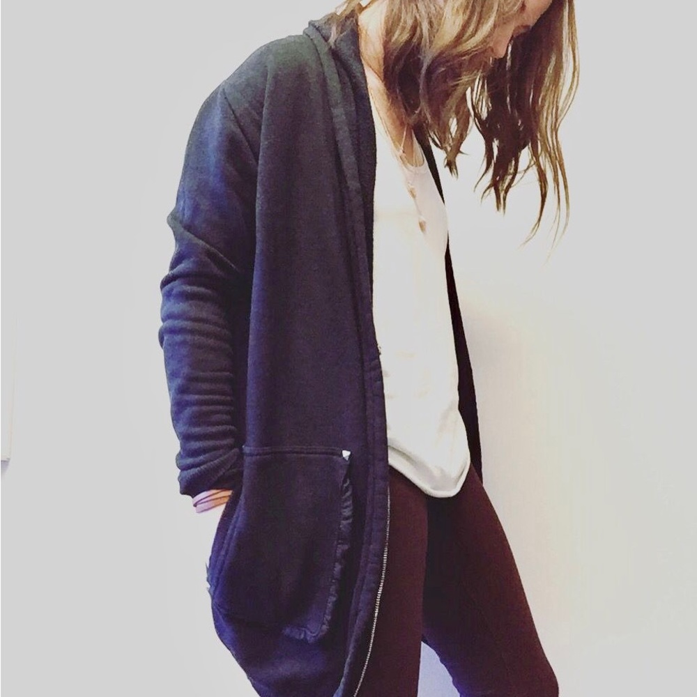 ARITZIA WILFRED Rousseau Charcoal Grey Cardigan Sweater XS